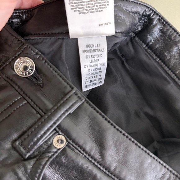 AGOLDE Lyle Low Rise Slim Pants in Detox – Recycled Leather – Size 27 - Picture 4 of 8